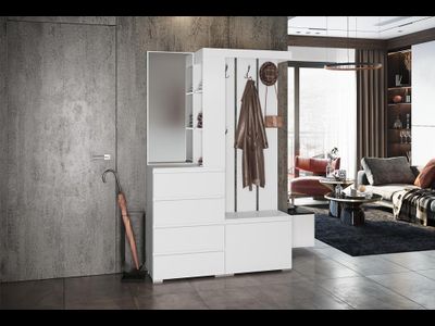 Хелен Прихожая 1260х1980х355 белый