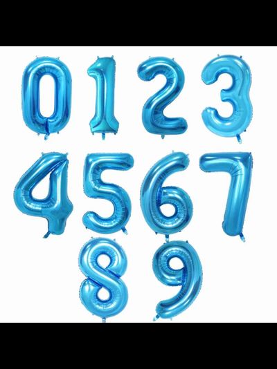 Фольгированные цифры синяя