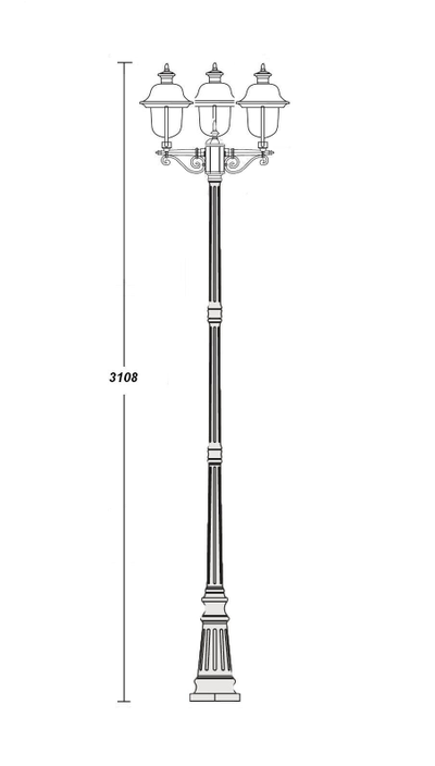 Садово-парковый светильник серии  Madrid -3