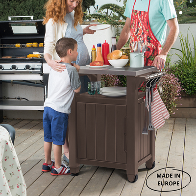 Столик для барбекю 105л коричневый