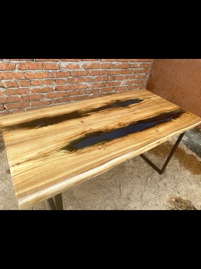 слэб, стол река, карагач, дуб, мебель на заказ, стол из слэба, мебель для ресторана, столешница спил