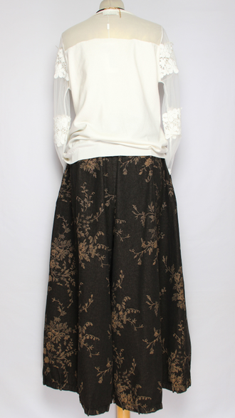 ДЖЕМПЕР  "Рукав сетка"  белый до р.46