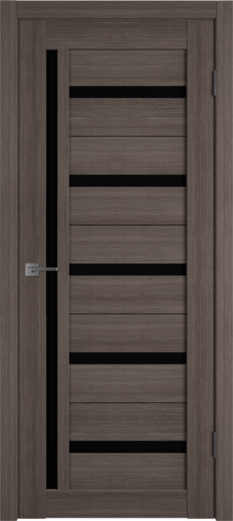 Дверь ПО Atum 18 Grey Black Gloss