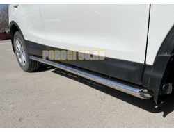 Защита штатного порога труба d60 для Nissan Qashqai (2015-2019)