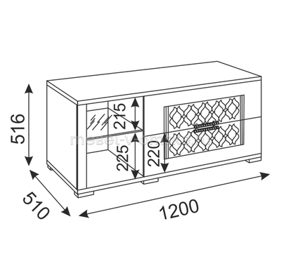 Тумба ТВ "Тиффани-ЗР" №14 малая (копия)