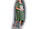 Туника-платье из хлопка арт. 11632-0175  (Цвет темно-зеленый) Размеры 56-78 (копия)