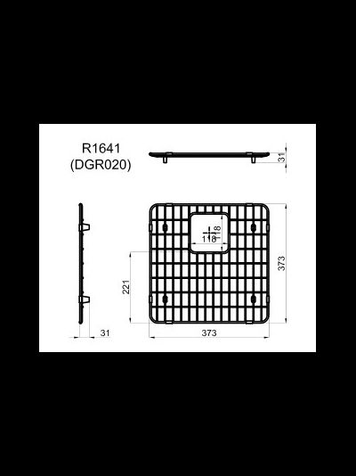 Решетка на дно мойки 40х40 R1641