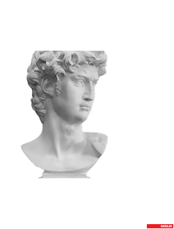 Кашпо "Давид", цв. белый, Н=28см, гипс.