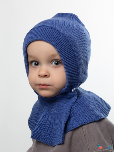 Шапка-шлем 24201-01 х/б подклад, синий кобальт 42-44