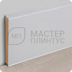Напольный плинтус с мягким краем Dollken cubu flex life, высота 100 мм. толщина 11 мм. цвет серый