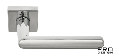 Дверная ручка на квадратном основании Fratelli Cattini "NEVADA" 8-CR полированный хром