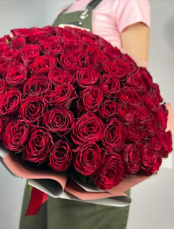Букет из 101 кенийской розы (цвет на выбор)