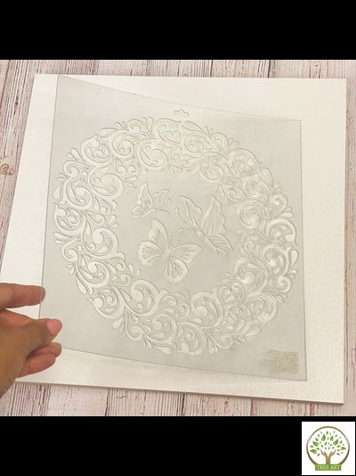 Трафарет Вензеля №1_бабочки/d-15 см