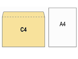 Конверт С4, 229х324, белый, стрип, запечатка, c40.10