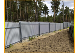 Забор из профлиста Усолье-Сибирское, СНТ Комунальник