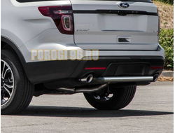 Защита заднего бампера d57 короткая на Ford Explorer ( Форд Эксплорер)