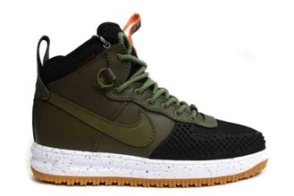 Nike lunar force 1 duck boot Черные c зеленым (41-45) Арт. 043F-A