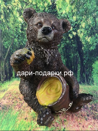 Медвежонок с медом 50*40см    4,5кг   полистоун Россия 4378/012643*