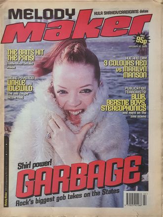Melody Maker Magazine 16 January 1999 Garbage Cover Иностранные музыкальные журналы, Intpressshop
