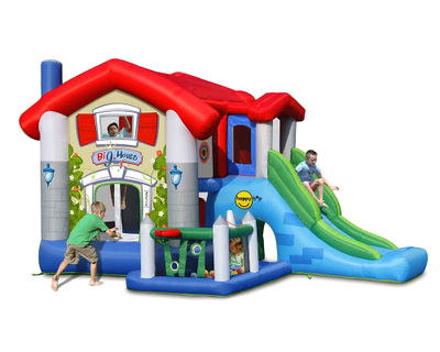 Надувной батут с горкой «В гостях у сказки»