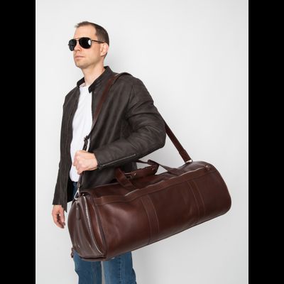 Кожаный портплед / дорожная сумка Milano Premium 
brown (арт. 4035-53)