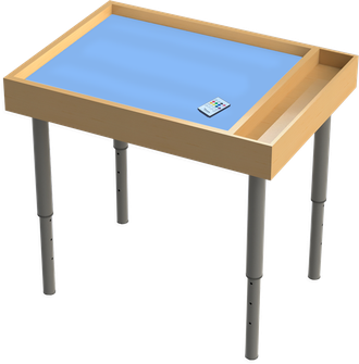 Стол на ножках для рисования песком Радуга-RGB с пультом, с отсеком (кармашком) для песка