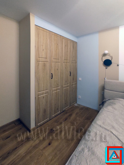 Складная дверь-крыло из 4-х створок - МДФ плита