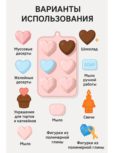 Силиконовая форма "Пасхальные яйца", 15 ячеек