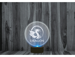 Светильник 3D, ночник год Дракона №7
