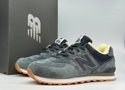 New Balance 574 Dark Grey С Мехом