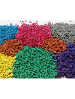 Цветная резиновая крошка