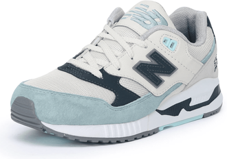 New Balance 530 (Белые с салатовым) сбоку