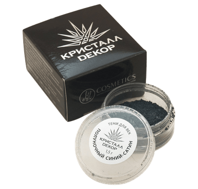 Тени для век "Полуночный синий сатин", Кристалл Декор, 1,5 гр