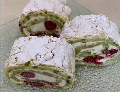 Меринговый фисташковый рулет (1шт.)