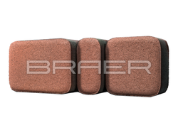 Тротуарная плитка классико винный Браер 60 мм