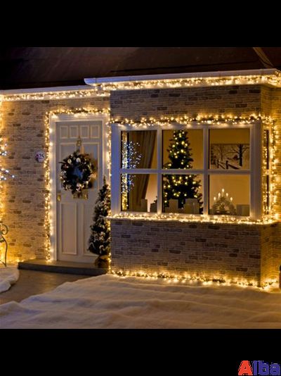 Гирлянда-нить 10 м, 220В, ТЕПЛЫЙ БЕЛЫЙ, IP 65, резина, статика