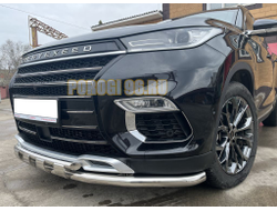 Защита переднего бампера двойная с перемычками d53/42 для CheryExeed TXL 2020-