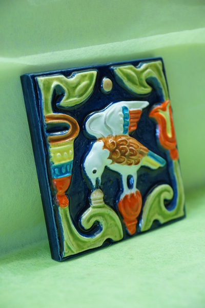 Соловей и чаша любви (изразцовая плитка)