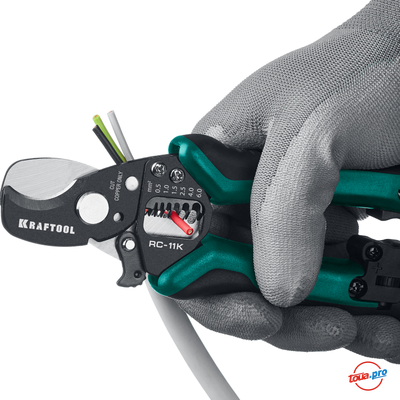 Кабелерез многофункциональный Kraftool RC-11K со съемником изоляции 3 в 1 22696-3