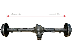 Мост задний УАЗ-452, УАЗ-469 гибридный абс