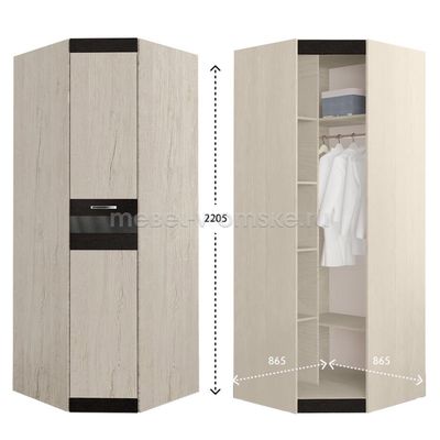 Шкаф угловой Соренто-1