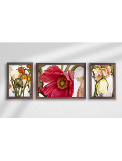 Набор постеров в раме из 3 шт.,  дерево, ПРН-166