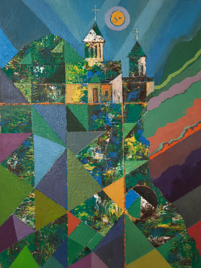 Имерети (Грузия). Диптих. 2022. Холст, масло. 80х120 см.