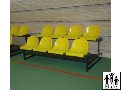 Быстровозводимая спортивная трибуна 2-х рядная без ограждений DNN ( 8 мест )