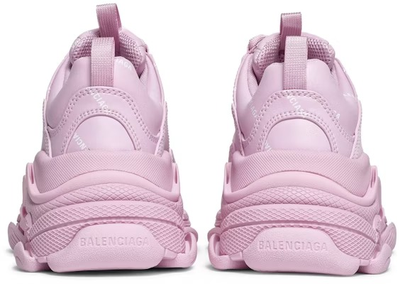 Balenciaga Triple S Sneaker Allover Logo Pink женские