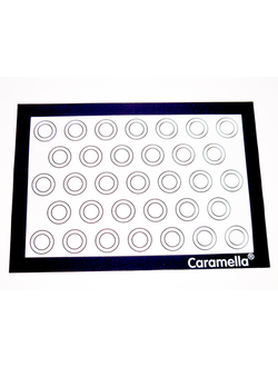 Коврик силиконовый армированный гладкий для макарун CARAMELLA 40*30 см