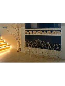 Кованый экран защитный для камина