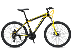 PIONEER FORESTER 26'' Чёрный-желтый (21 скорость, дисковые тормоза)