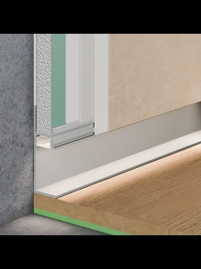 Теневой плинтус скрытого монтажа Pro Design 7210 Анодированный