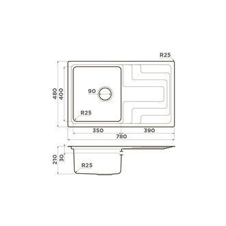 МОЙКА OMOIKIRI MIZU 78